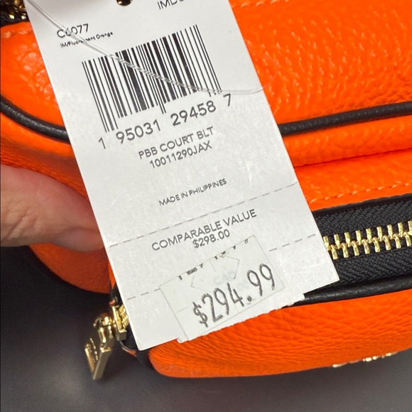 Coach Orange and Black Belt Bag - Picture 9 of 12